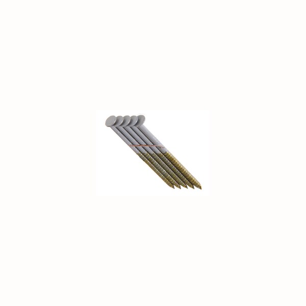 Pneumatic Nail, Steel, Galvanized Finish, 28 Degrees